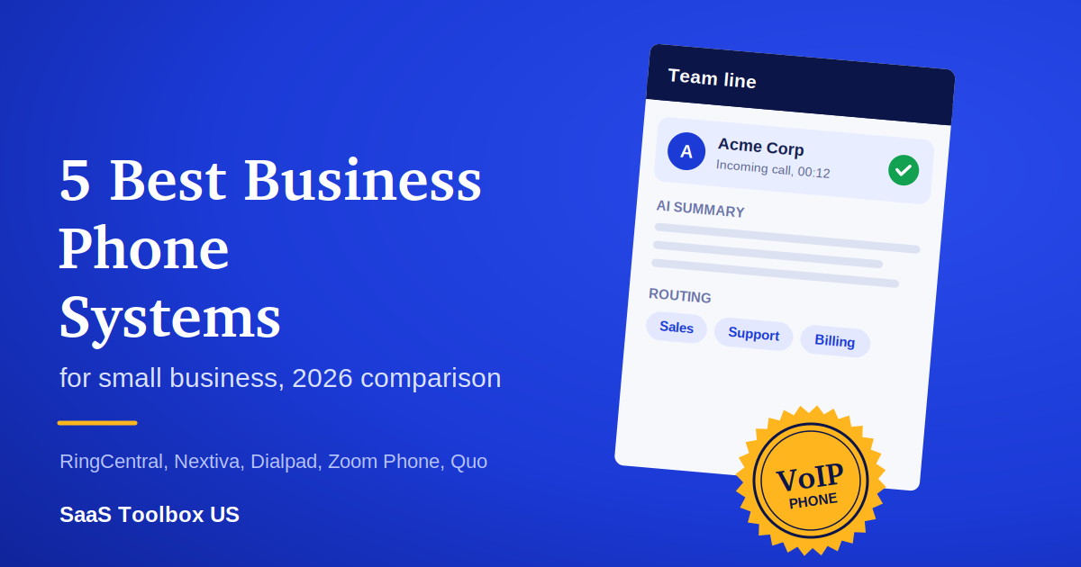 5 Best Business Phone Systems for Small Business (2026)